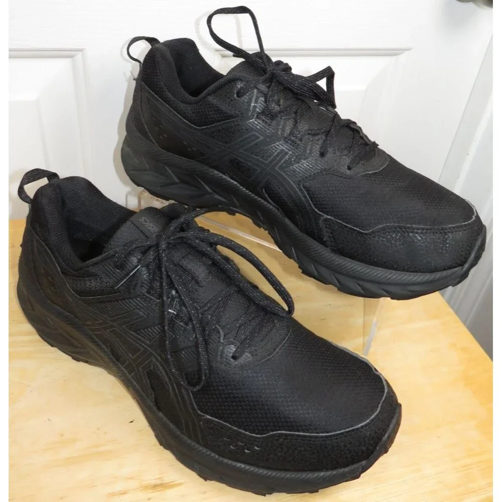 Asics Gel-Venture 10 Men's Sz 10.5 Extra Wide Black Trail Running Shoes 1011B488